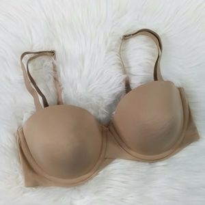 Maidenform Self Expressions Beige Strapless Convertible Bra Womens Plus 40C